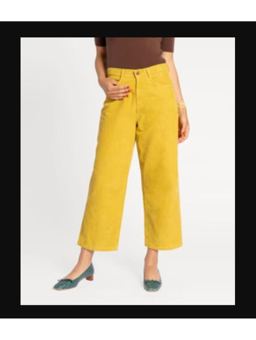 Frances Valentine Jane Corduroy Pant in Mustard, $398 NWT, 10, 85% OFF! #135